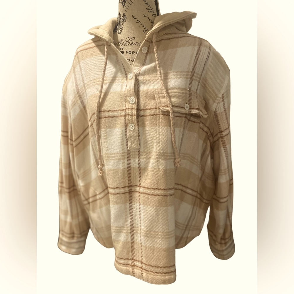 American Eagle Hooded Flannel
